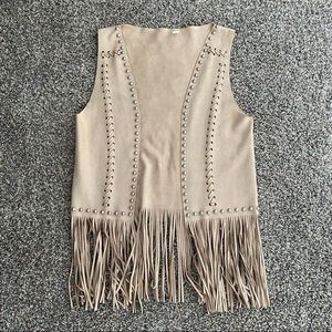Crazy Train Faux Suede Fringe Vest